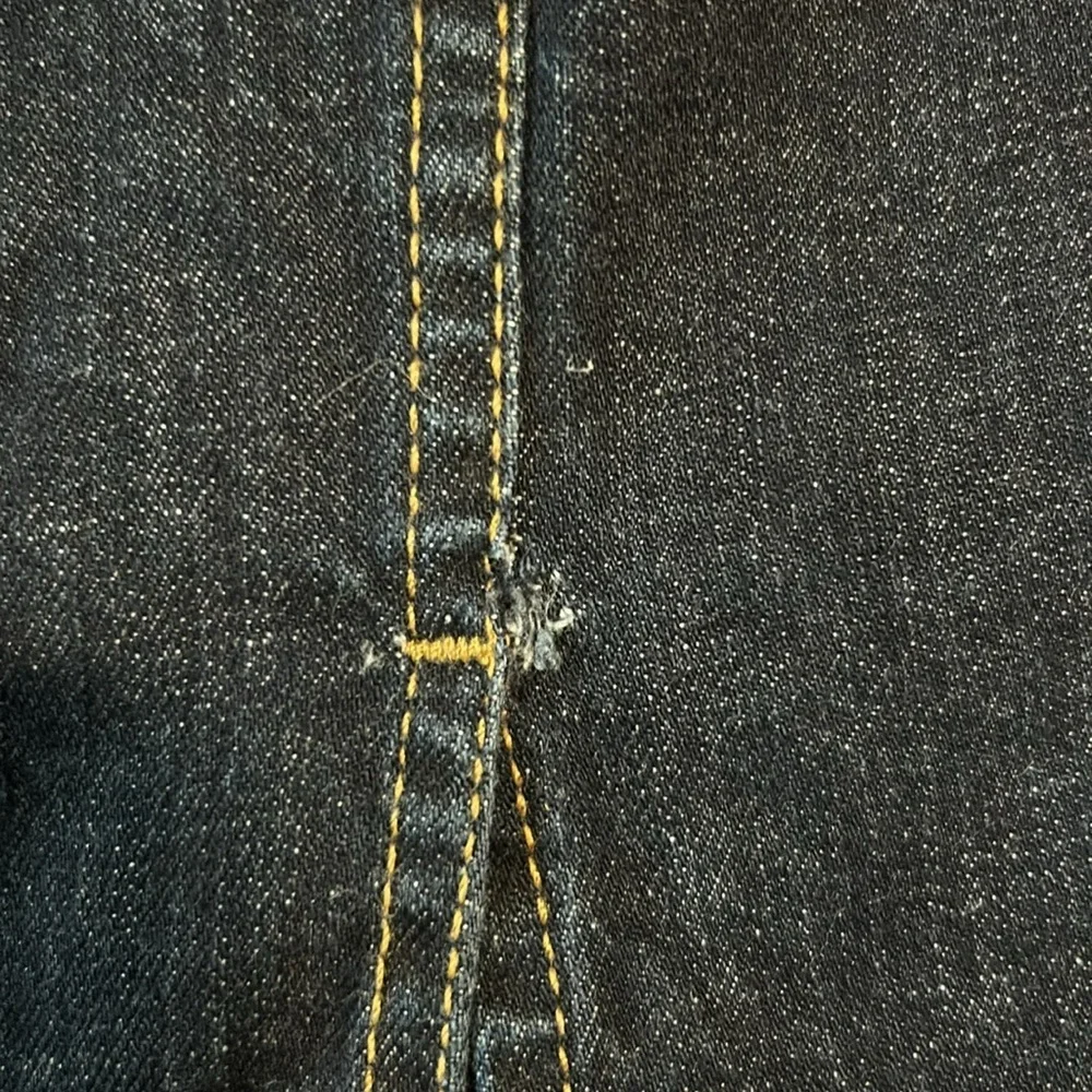 Hudson Women’s‎ Dark Denim Wash 5 Pocket Split Back Hem Jean Skirt Size 27”